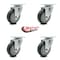 Service Caster FG25656 Rubbermaid Cube Utility Truck Quiet Replacement Swivel Caster , 4PK RUB-SCC-20S414-TPRB-4 - alternate 4